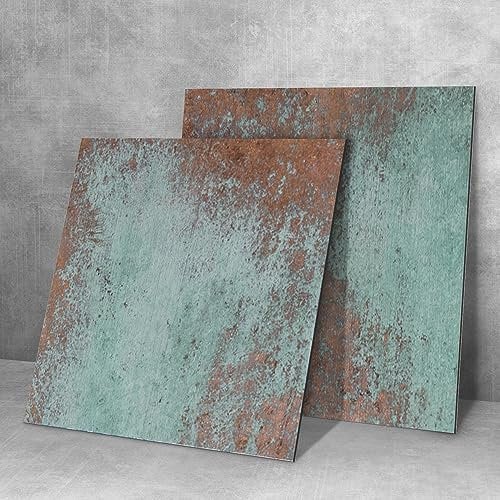 Funlife Sink Splash Guard Cooker Splashback Backsplash for Kitchen Decorative Wall Panels 1mm Thick, Rusty Misty Blue Peacock
