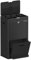 SONGMICS Kitchen Bin, 2 x 4.4 Gallon (2 x 17 L) and 6.7 Gallon (26 L) Volumes, 3-Compartment Bin for General Waste, Food Waste, and Recycling, Carbon Filter, Wide Pedal, Black LTB550B01