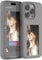 Fashioncase E-Ink Show Smart Ink Screen/Shockproof Phone Case fit for iPhone 14, 14 Pro/Max | Iphone 15, Pro and Pro MaX 3.5 Inch Ink Display Image in Ink NFC Phone Case (Dark Grey, Iphone 15)