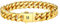 HAYOUWAY Armband Herren Silber mit Buchstaben, Herren Armband Damen Panzerkette Edelstahl Armbänder für Herren mit Gravur A-Z Personalisierte Geschenke (Gold-M, Vergoldet)