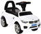 HOMCOM Macchinina per Bambini Cavalcabile con Volante, Fari e Musiche Integrate, Macchina per Bambini in PP e Metallo, 63.5x28x36 cm, Bianco