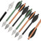 Poearcus Bogenschießen Armbrust Bolzen 6,3 Zoll Aluminium Armbrust Pfeil Breitkopf Jagdpfeile für 50-80lbs Outdoor Angeln Jagd Ziel Praxis Packung von 6/12 Pcs (12, grün)