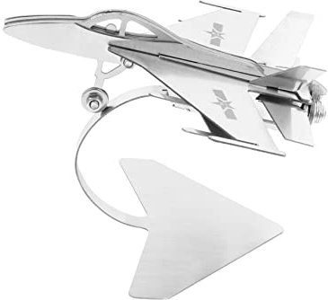 PLAFOPE 1Stk Kampfjet-Modell Flugzeug-Skulptur Flugzeugmodell aus Druckguss Flugzeug Dekoration wohnzimmerdeko autodeko Flugzeugmodell aus Metall Schrankverzierung Rostfreier Stahl Silver