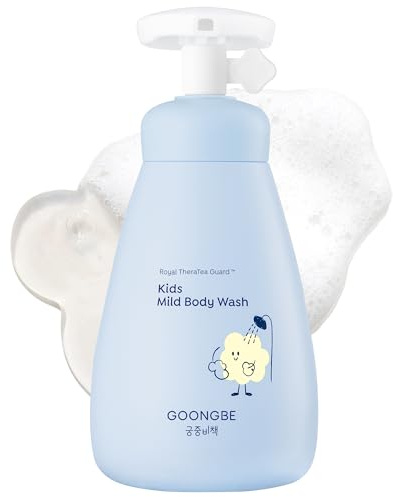 GOONGBE Kids Body Wash – Korean Tear-Free Foaming Low-pH Cleanser, 10.1 oz