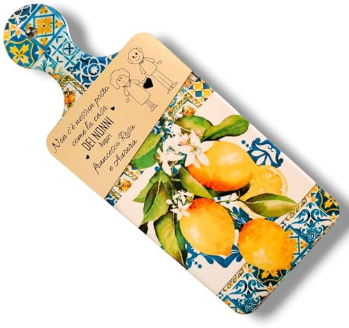 Lo Realizzo -Tagliere in Ceramica Personalizzato - Idea Regalo Festa dei Nonni, Regalo Nonna, Cucina, Compleanno, Natale (Nonni)