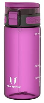 Super Sparrow Water Bottle - 500ml - TouchSip Bottle - BPA-Free, Non-Toxic, Eco-Friendly - Straw Tritan Bottles for Kids, Sports, Outdoors, Camping, Travel
