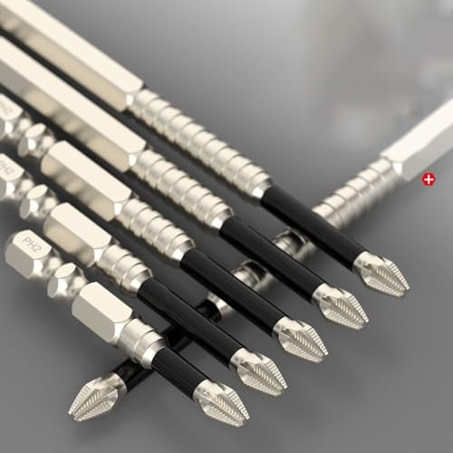 10pcs Cross Magnetic Screwdriver Bits in Alloy Steel, for Electric and Hand Drills (100mm)