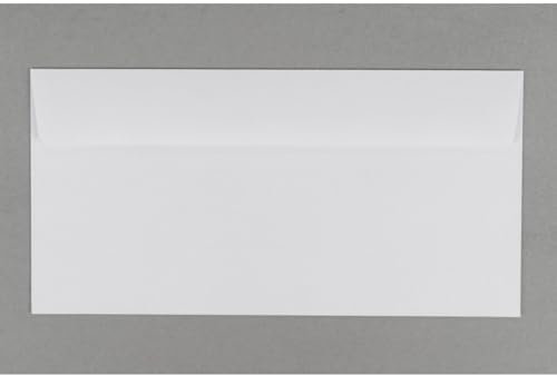 Kuvertwelt Briefumschläge DIN Lang (220x110mm) - Haftklebend - Hochwertige Umschläge in verschiedenen Stückzahlen 100 Stück Briefumschläge DIN Lang haftklebend Weiß