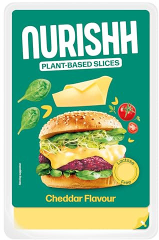 Nurishh Cheddar Flavour Slices Vegan Alternative to Cheese 120g