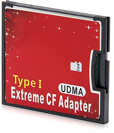 NOLOWY Adaptador de tarjeta Cf Micro-SD a adaptador de tarjeta Micro-SD a convertidor de lector de tarjetas de memoria compacto tipo I