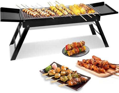 Hogvinnatil Tragbarer Holzkohlegrill faltbar - Grill für Holzkohlegrill - Zubehör Küche im Freien Für Wandern Camping Picknick Garten