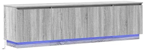 Eleganz -TV-Dashboard Grau Sonoma aus Holzwerkstoff – Moderner Lautsprecher-Unterbau für Wohnzimmer, langlebig & platzsparend (180 x 38 x 49 cm)