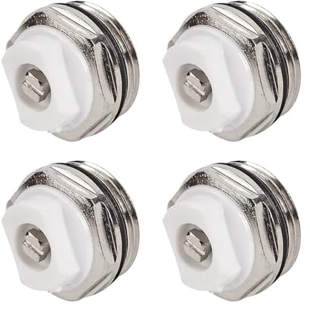 4 Pcs Manual Radiator Air Vent Bleed Plug Valve 1/2 BSP