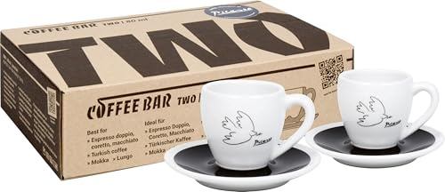 Konitz 2er Set im Geschenkkarton Coffee Bar Two Picasso Espressotasse mit Untertasse 80ml