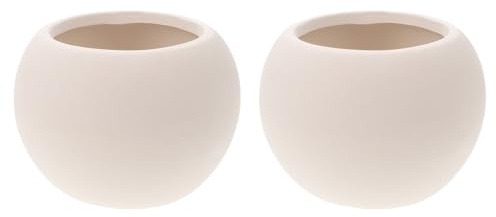 Genérico Maceta de Cerámica para Pintar a Mano 2 Piezas, Maceta Pequeña Blanca para Manualidades Diy, Material Artístico, Adecuado para Dibujo y Decoración Creativa