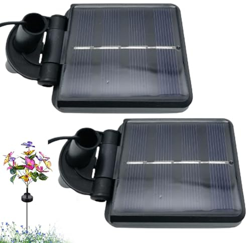 Veesper 2PCS Solar Light Replacement Parts, 2.5x3 Waterproof Battery Box with Light Sensor, Outdoor Garden Solar Panel for Pathway & Landscape Lights