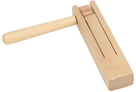 YUYTE Generatore di Rumore a Cricchetto, Generatore di Rumore a Cricchetto in Legno - Strumento a Sonaglino per a Mano Orff per Eventi Sportivi, Giochi e Celebrazioni, Legno di Betulla, Facile da