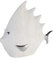 Casablanca Dekofigur Skuptur Fisch in Stein-Optik, 36 x 33 cm, weiß/Silber