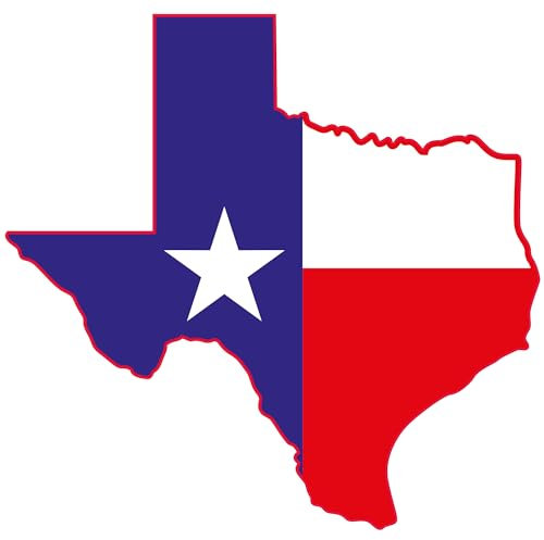 INDIGOS UG Auto Aufkleber JDM Die Cut - Texas State Flag Bumper Sticker Lone Star State 114mmX114mm
