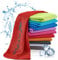 Fit-Flip Kühlendes Handtuch - Ice Cooling Towel und mikrofaser Kühltuch – kühlende Handtücher für Nacken und Hals - Airflip cool Towel für Fitness und Sport - Kühlhandtuch (rot, 120x35cm)