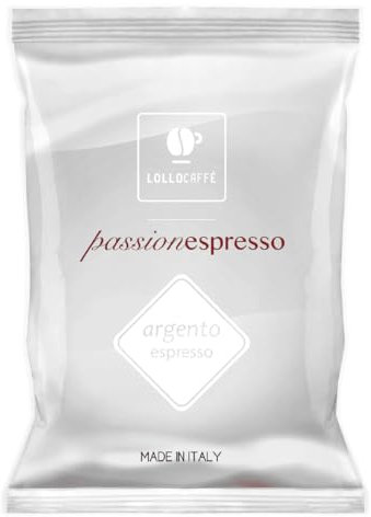 Lollo Caffè Passione Espresso, Miscela Argento - 100 Capsule - Compatibili con le Macchine ad uso domestico Nespresso*