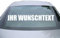 INDIGOS UG - Autoaufkleber mit Wunschtext für die Heckscheibe - Auto Aufkleber selbst gestalten - bis 60 cm - Sticker wetterfest für innen & außen individuell Werbung Fahrzeugkennzeichnung