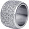 PAURO Damen 16mm Peeling Ringe Breites Hochzeitsband Edelstahl Silber Größe 57 (18.1)