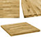 vidaXL Eichenholz Tischplatte 44mm 80x80cm Holzplatte für Couchtisch Esstisch