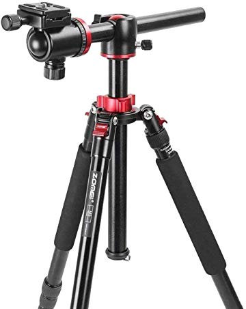 Camera Tripod, ZOMEi M8 72-inch Professioional Aluminium Horizontal Tripods with Extension Arm Monopod, 360°Ball Head and 90°Rotatable Center Column for Canon Nikon DSLR DV Scope Camcorder Projector