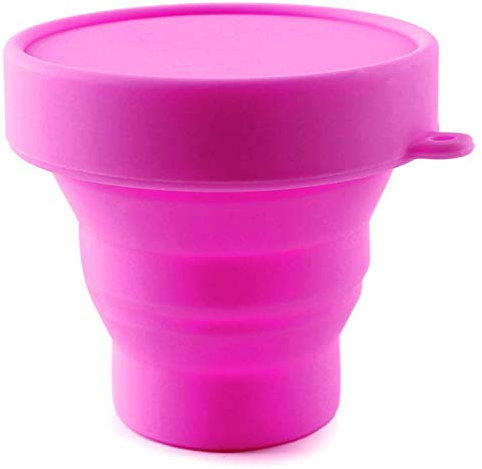 Avaloona tasse de nettoyage de coupe menstruelle pliable - Sterilisierbecher pour et nettoyage (rose)