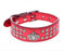 haoyueer Hundehalsband mit Strasssteinen, Krone, Strasssteinen, Schmuck, Kristall, PU-Leder, für Hunde, Katzen, Welpen, Größe M, Rot