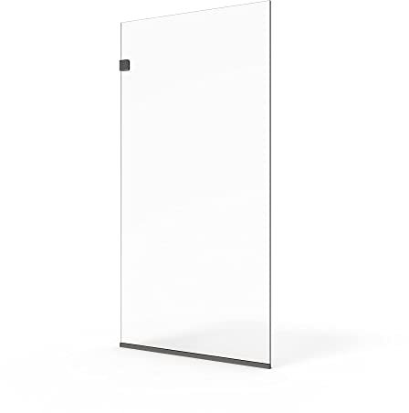 Panneau de douche fixe | Hydrofuge | Verre trempé 3/8 avec finition nickel brossé 61 x 152,4 cm Fab Glass and Mirror