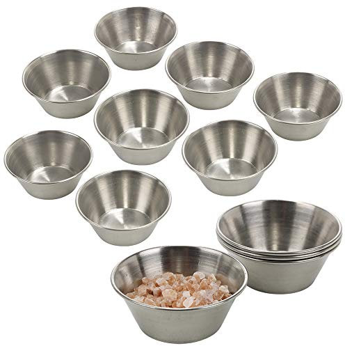 URBNLIVING Set of 12 Small Bowls Made of Stainless Steel Stackable Metal Serving Bowl Snack
