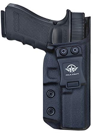 Glock 17 Holster IWB Kydex for Glock 17 / Glock 22 / Glock 31 (Gen 3 4 5) - Glock 22 Holster IWB - Innen Bund verdeckt tragen Holster Glock 17 Zubehör (Black, Right Hand Draw (IWB))