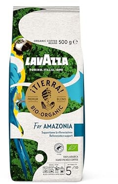 Lavazza, iTierra! For Cuba, Organic Coffee Beans, Ideal for Espresso Coffee Machines, with Aromatic Notes of Chocolate and Dried Fruits, Arabica and Robusta, Intensity 7/10, Medium Roasting, 500 g