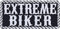 EXTREME BIKER Aufnäher Cruiser Aufbügler/Patch zum annähen/aufbügeln | Bügelbilder Motorrad Geschenk Applikation für Jacke/Weste/Jeans/Motorradkoffer | 95x45mm