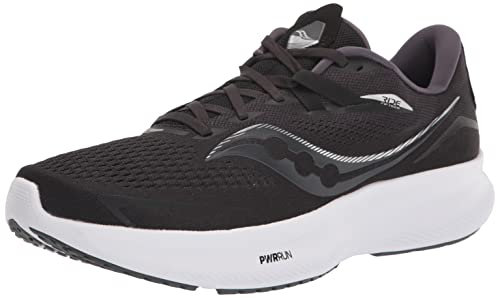 Saucony Herren Ride 15 Walking-Schuh, Black/White, 41 EU