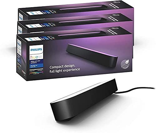 Philips COL HUE PLAY SINGLEPK EU/UK black (Triple Pack) unité de base, Éclairage d’ambiance pour TV et gaming