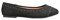 Yours Curve Plus Size - Slip On Ballet Flat Round Toe Ballerina Pumps Lightweight Diamante in Wide E Fit & Extra Wide Eee Fit - Women's Black 7EEE