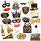 AIYONG 25 Stück 60.Geburtstag Deko Fotorequisiten, 60 Geburtstag Schwarzes Gold Photo Booth, Party Foto Booth Props für Partydeko, 60 Jahre Geburtstag Frau Mann Foto Requisiten Geschenke