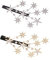 Lot de 2 pinces à cheveux gypsophiles en forme d'étoile en cristal pour femmes et filles (doré et argenté)