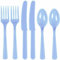 Party Buz WE VALUE YOUR TRUST Assorted Plastic Reusable Cutlery Set 18 Pcs, Pack of 18 (Baby Blue)