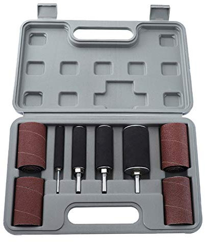 Thermocouple Trommel Kit Schleifen Band Schleifpapier mit Spindel GehäUse für Bohrer Maschinen mit Bohrmaschine