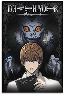 Anime Manga Death Note Poster für Schlafzimmer, Ästhetik, Bilddruck, Leinwandbild, 40 x 60 cm, ohne Rahmen