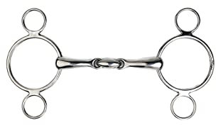 Metalab 3- oder 4-Ring-Gebiss für Pferde Magic System