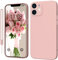 KPPIT Silicone Case Compatible with iPhone 12 6.1 inch protective case, Ultra Slim Soft Gel Anti-Scratch,Microfiber Lining,Rubber Shockproof Case Cover for iPhone 12 Pink