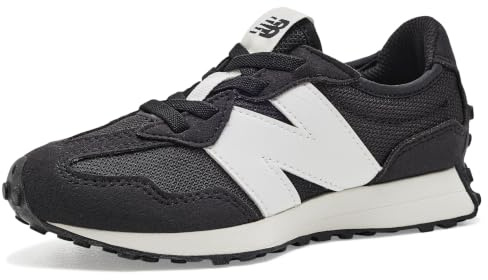 New Balance, Unisex Kid, 327 Lace (Big Kid), Black/White, 6.5, Medium, Big Kid