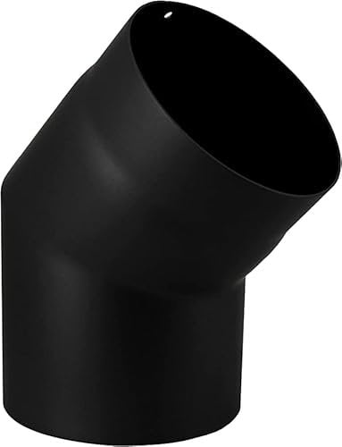 Ofenrohr Rauchrohr Kaminrohr Ø 150 mm Längenelemente - Bögen 45° und 90 ° (Bogen 45° Ø 150 mm)