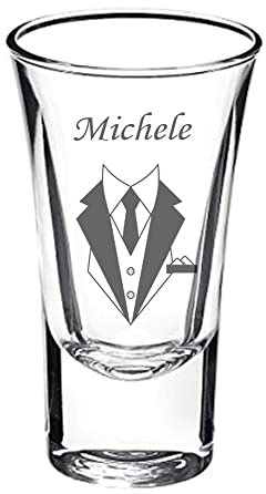 Bicchierino Liquore in Vetro Personalizzabile con Nome e Smoking Incisione Personalizzata Idea Regalo Festa Del Papà 2023 Babbo Nonno Compleanno Natale Bicchiere da Shot Cicchettino