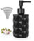 Seifenspender aus mattem Glas mit Trichter, schwarzer Handseifenspender mit Edelstahlpumpe, Badezimmer, Küche, nachfüllbarer Lotionspender, Flüssigkeitsbehälter für Shampoo, 340 ml